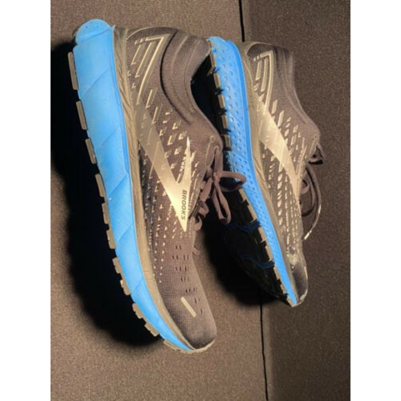 Brooks Ghost 13 Men\'s Road-Running Shoes - Size 12 Black/Grey/Blue